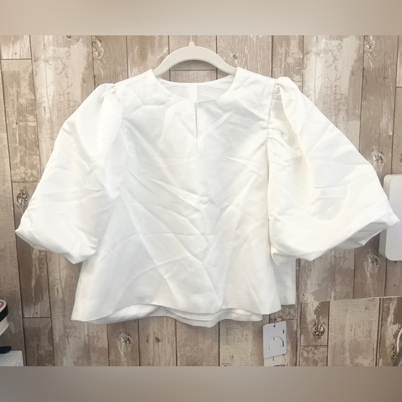 Commense Oversized Puff Sleeve Blouse - Picture 7 of 12